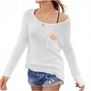 NEW WOODEN SHIPS pocket full of sunshine crew in breaker white/tuscan sun